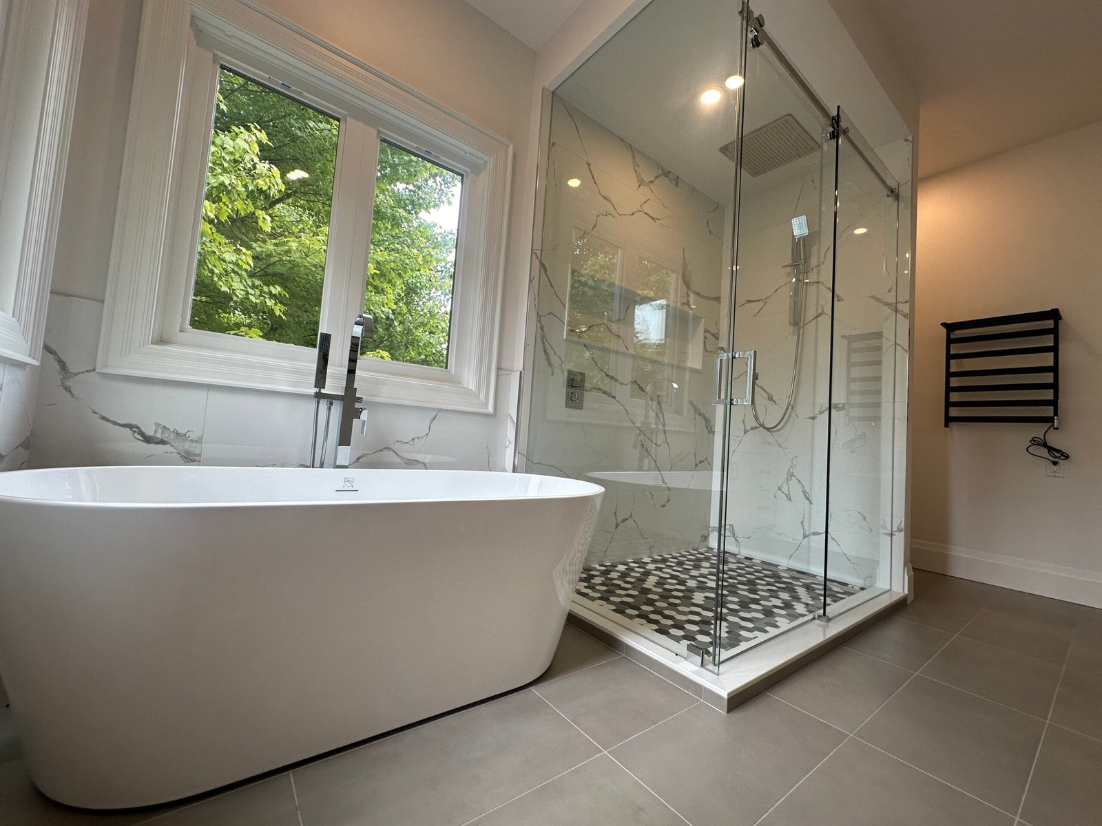 Luxury bathroom renovation completed in Hamilton